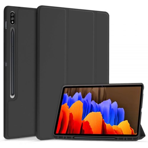 Tech-Protect Smartcase Pen Samsung Galaxy Tab S7 FE 5G 12.4" T730/T736 oldalra nyíló okos tok, érintőceruza tartóval, fekete