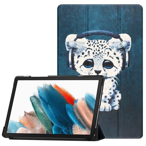 Tech-Protect Smartcase Samsung Galaxy Tab A8 10.5" X200/X205 (2021) oldalra nyíló smart tok, cicás, fekete