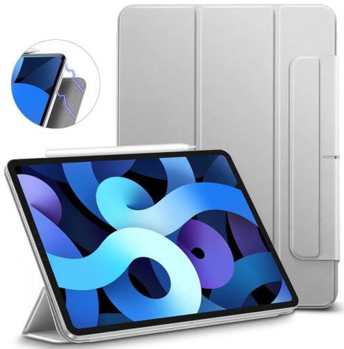 ESR Rebound Magnetic iPad Air 4 10.9" (2020) oldalra nyíló okos tok, ezüst