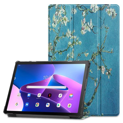 Tech-Protect Smartcase "Sakura" Lenovo Tab M10 Plus 10.6 3rd Gen TB-125/TB-128 oldalra nyíló smart tok, mintás