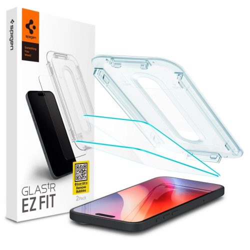 Spigen üveg.TR iPhone 16 Pro "EZ FIT" 2 db átlátszó edzett üvegfólia