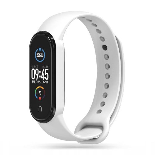 Tech-Protect Iconband Xiaomi Mi Smart Band 5/6/6/NFC/7 szilikon szíj, fehér