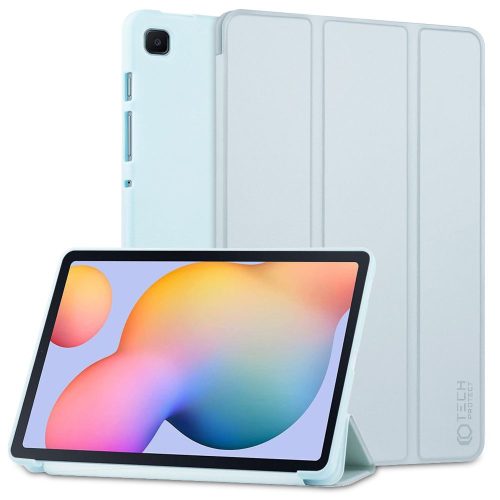 Tech-Protect Smartcase "Sakura" Samsung Galaxy Tab S6 Lite 10.4 2020/2022 oldalra nyíló okos tok, világoskék