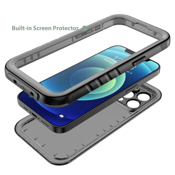 Tech-Protect Shellbox IP68 iPhone 11 vízálló, ütésálló előlap+hátlap, tok, fekete