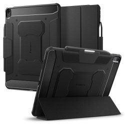   Spigen Rugged Armor iPad Air 13 (2024) oldalra nyíló ütésálló okos tok, érintőceruza tartóval, fekete