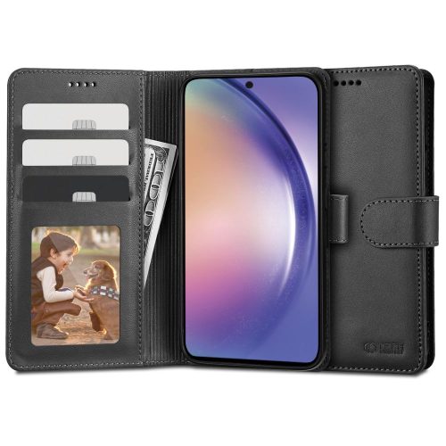 Tech-Protect Wallet Samsung Galaxy A54 5G tok, oldalra nyíló tok, fekete