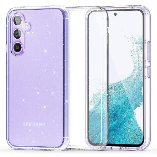 Tech-Protect Flexair Hybrid Samsung Galaxy A54 5G ütésálló csillámos hátlap, tok, átlátszó