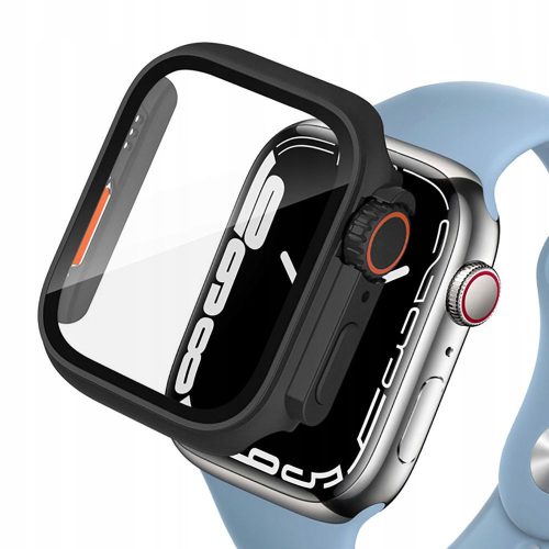 Tech-Protect Defense 360 Apple Watch 7/8/9 (45Mm) kijelző+óravédő, sötétkék-narancssárga