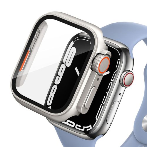 Tech-Protect Defense 360 Apple Watch 7/8/9 (45Mm) kijelző+óravédő, titánium-narancssárga