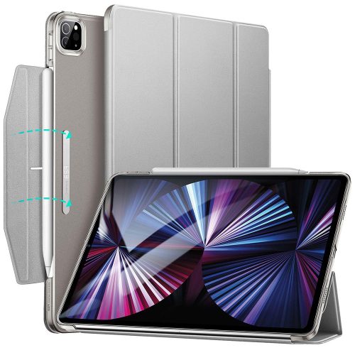 ESR Ascend Trifold iPad Pro 11" (2021) oldalra nyíló smart tok, ezüstszürke