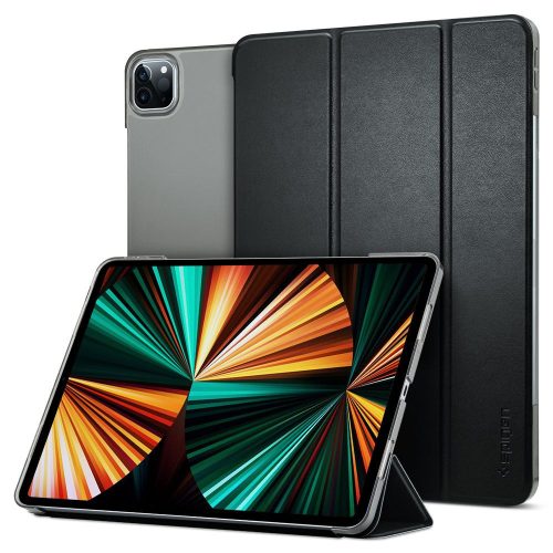 Spigen Smart Fold iPad Pro 12.9" (2021) oldalra nyíló smart tok, fekete