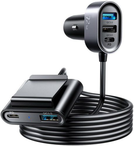 Joyroom JR-CL05 5-Port (3xUSB+2xUSB-C) 72W univerzális autós töltő