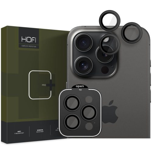 Hofi Camring Pro+ Iphone 15 Pro/15 Pro Kameravédő üvegfólia, fekete