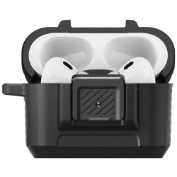 Spigen Lock Fit Airpods Pro 1/2 ütésálló tok, fekete