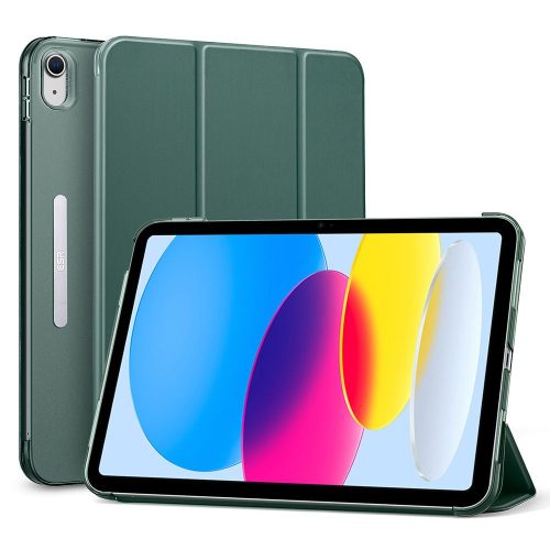 ESR Ascend Trifold iPad 10.9", 10. gen.(2022) oldalra nyíló okos tok, sötétzöld