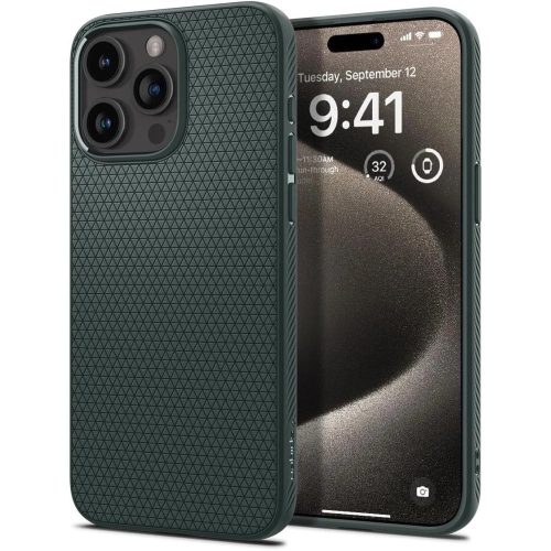 Spigen Liquid Air tok iPhone 15 Pro Max 6.7", zöld