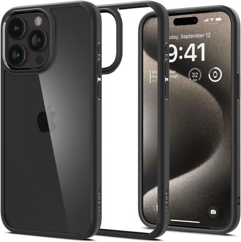 Spigen Ultra Hybrid tok iPhone 15 Pro Max 6.7" matt, fekete