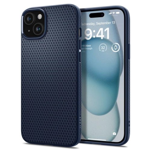 Spigen Liquid Air tok iPhone 15 6.1", sötétkék