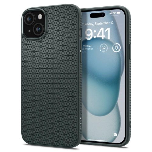 Spigen Liquid Air tok iPhone 15 6.1", zöld