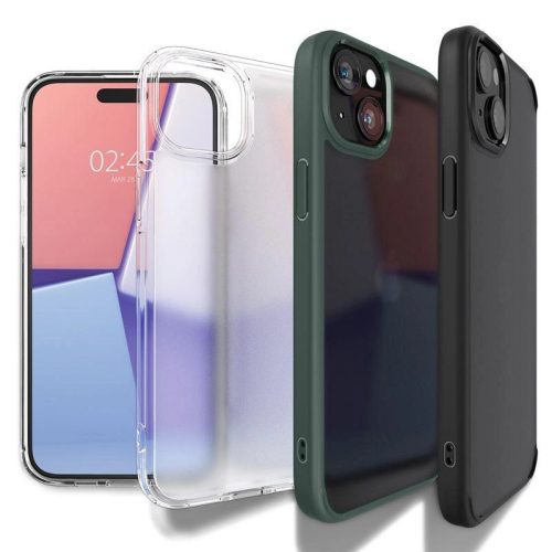 Spigen Ultra Hybrid tok iPhone 15, átlátszó-piros