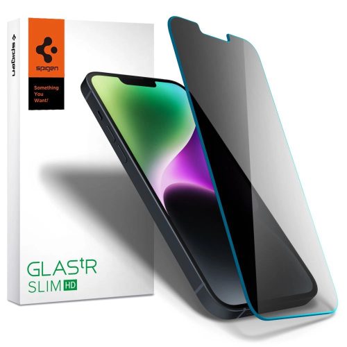 Spigen Glas.TR Slim iPhone 14/13 Pro/13 Privacy betekintésvédett edzett üvegfólia