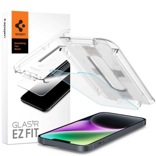 Spigen GLAS.TR "EZ FIT" edzett üvegfólia iPhone 13/13 PRO/14, átlátszó