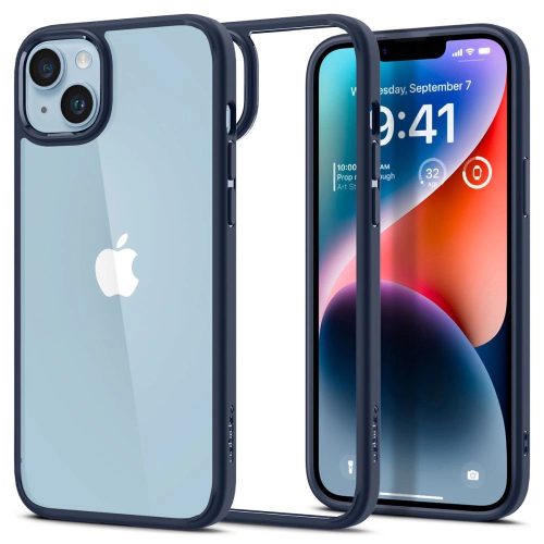 Spigen Ultra Hybrid tok iPhone 14 Plus/15 Plus 6,7", sötétkék