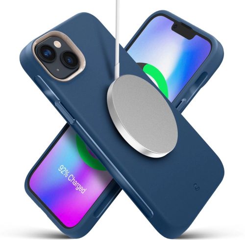 Spigen Cyrill Ultra Color iPhone 14 Plus/15 Plus MagSafe szilikon hátlap tok, kék