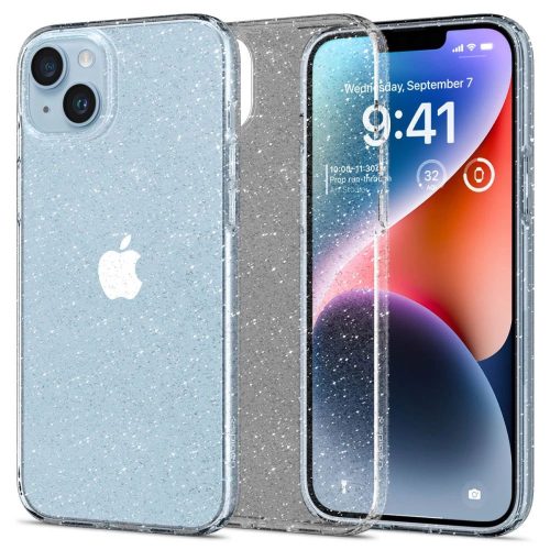 Spigen Liquid Crystal Glitter tok iPhone 14 6,1", átlátszó