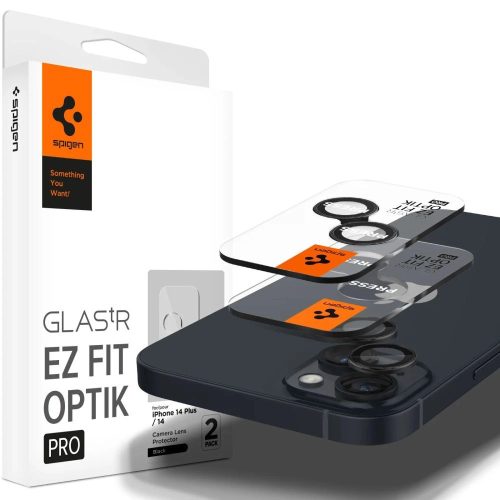 SPIGEN OPTIK.TR "EZ FIT" KAMERA VÉDŐ 2db iPhone 14/14 PLUS/15/15 PLUS, fekete