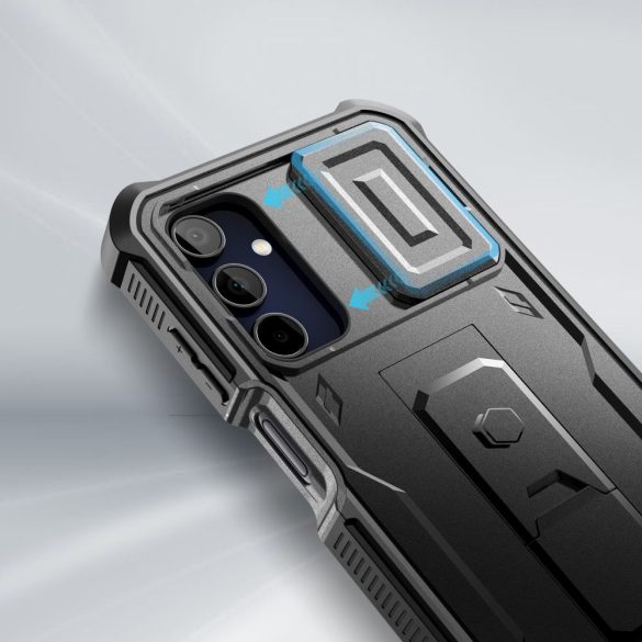 Tech-Protect Kevlar Cam+ Samsung Galaxy A15 4G/5G ütésálló előlap+hátlap, tok, fekete