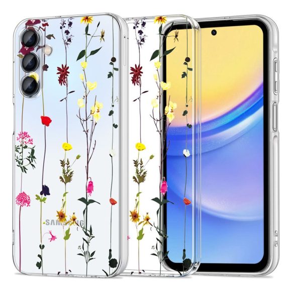 Tech-Protect Flexair Garden Floral Samsung Galaxy A35 5G szilikon hátlap, tok, mintás-átlátszó