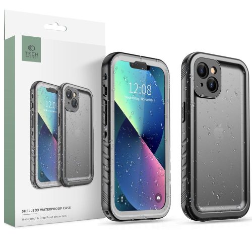 TECH-PROTECT ütésálló 360 tok SHELLBOX IP68 IPHONE 13 MINI, fekete