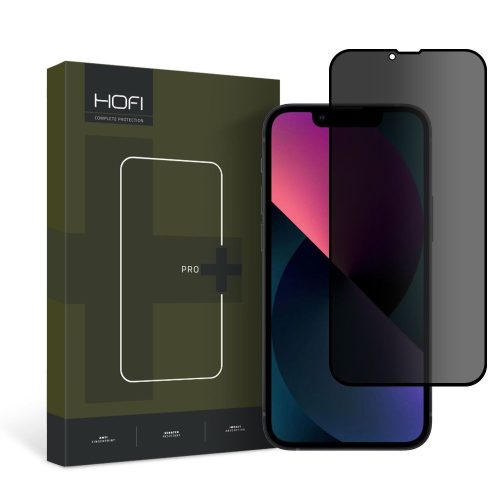 HOFI ANTI SPY GLASS PRO+ iPhone 13 MINI PRIVACY, betekintés védett üvegfólia, fekete