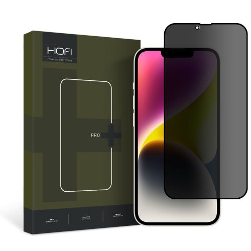 Hofi Anti Spy Glass Pro+ Iphone 13/13 Pro/14 Privacy betekintésgátló üvegfólia, 9H