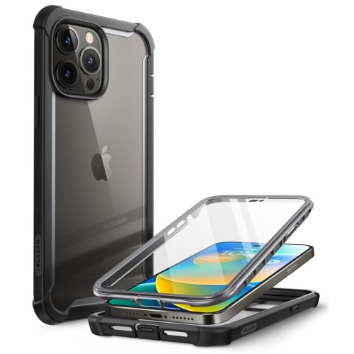 Supcase Iblsn Ares iPhone 14 Pro Max vízálló, ütésálló tok és előlap , fekete