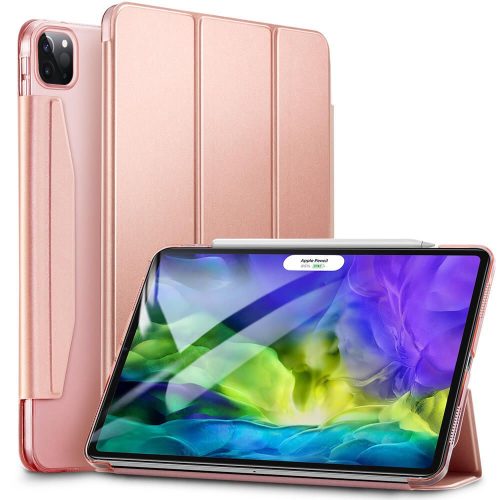 ESR Yippee iPad Pro 11 (2018/2020) oldalra nyíló okos tok, rozé arany