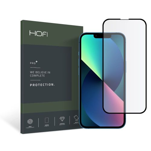 Hofi Glass Pro+ iPhone 13/13 Pro 5D Full Glue kijelzővédő edzett üvegfólia (tempered glass) 9H keménységű, fekete