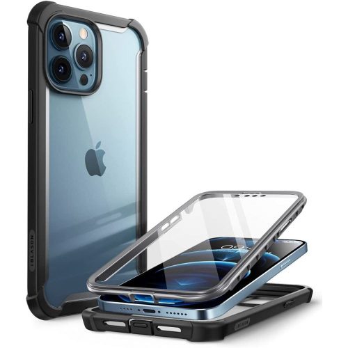 Supcase Iblsn Ares iPhone 13 Pro ütésálló tok és előlap, fekete