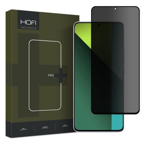 Hofi Anti Spy Glass Pro+ Xiaomi Redmi Note 13 5G/13 Pro 4G/5G Privacy betekintésgátló üvegfólia, 9H