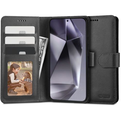 TECH-PROTECT WALLET oldalra nyíló tok SAMSUNG GALAXY S24, fekete