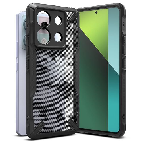 RINGKE FUSION X XIAOMI REDMI NOTE 13 PRO 5G/POCO X6 5G CAMO hátlap, tok, fekete