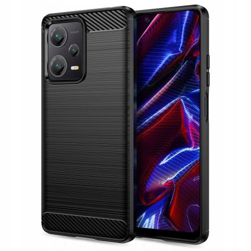 TECH-PROTECT hátlap, tok TPUCARBON XIAOMI REDMI NOTE 12 5G/POCO X5 5G, fekete