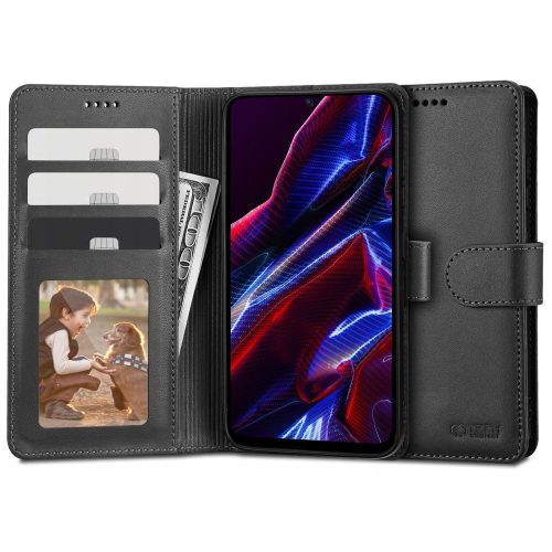 TECH-PROTECT WALLET oldalra nyíló tok XIAOMI REDMI NOTE 12 5G/POCO X5 5G, fekete