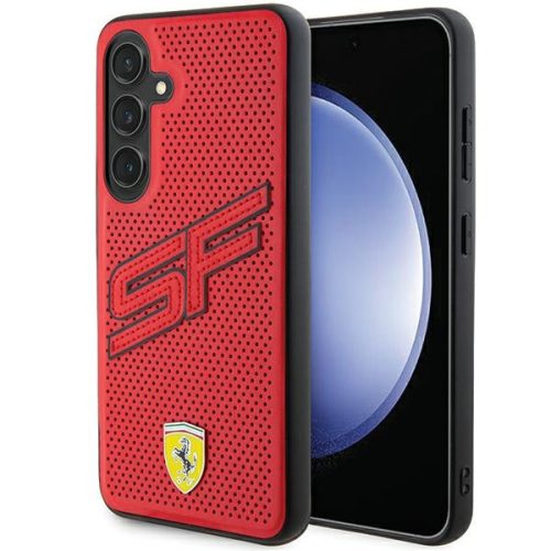 Ferrari FEHCS24SPINR Big SF Perforated Samsung Galaxy S24 , piros