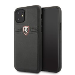   Ferrari iPhone 11 Pro Off Track Grained Silicone (FEOBAHCN61BK) hátlap, tok, fekete