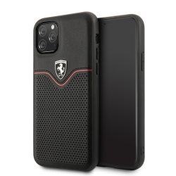   Ferrari iPhone 11 Pro Off Track Victory eredeti bőr (FEOVEHCN58BK) hátlap, tok, fekete