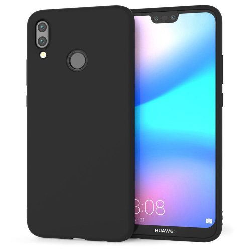 Huawei P Smart Plus TPU szilikon hátlap tok, fekete