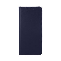   Genuine Leather Smart Pro Samsung Galaxy S10e eredeti bőr oldalra nyíló tok, sötétkék