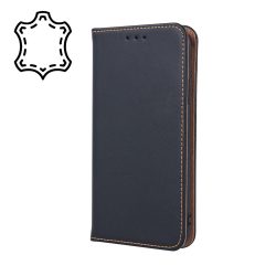   Genuine Leather Smart Pro Samsung Galaxy A20e eredeti bőr oldalra nyíló tok, fekete